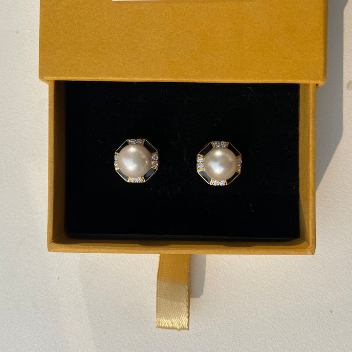 Moonlit Pearls Studs