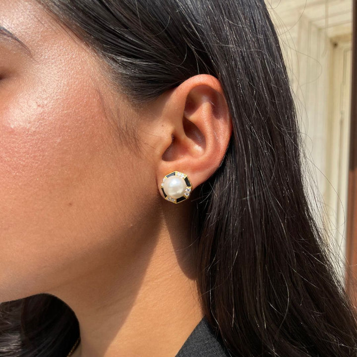 Moonlit Pearls Studs