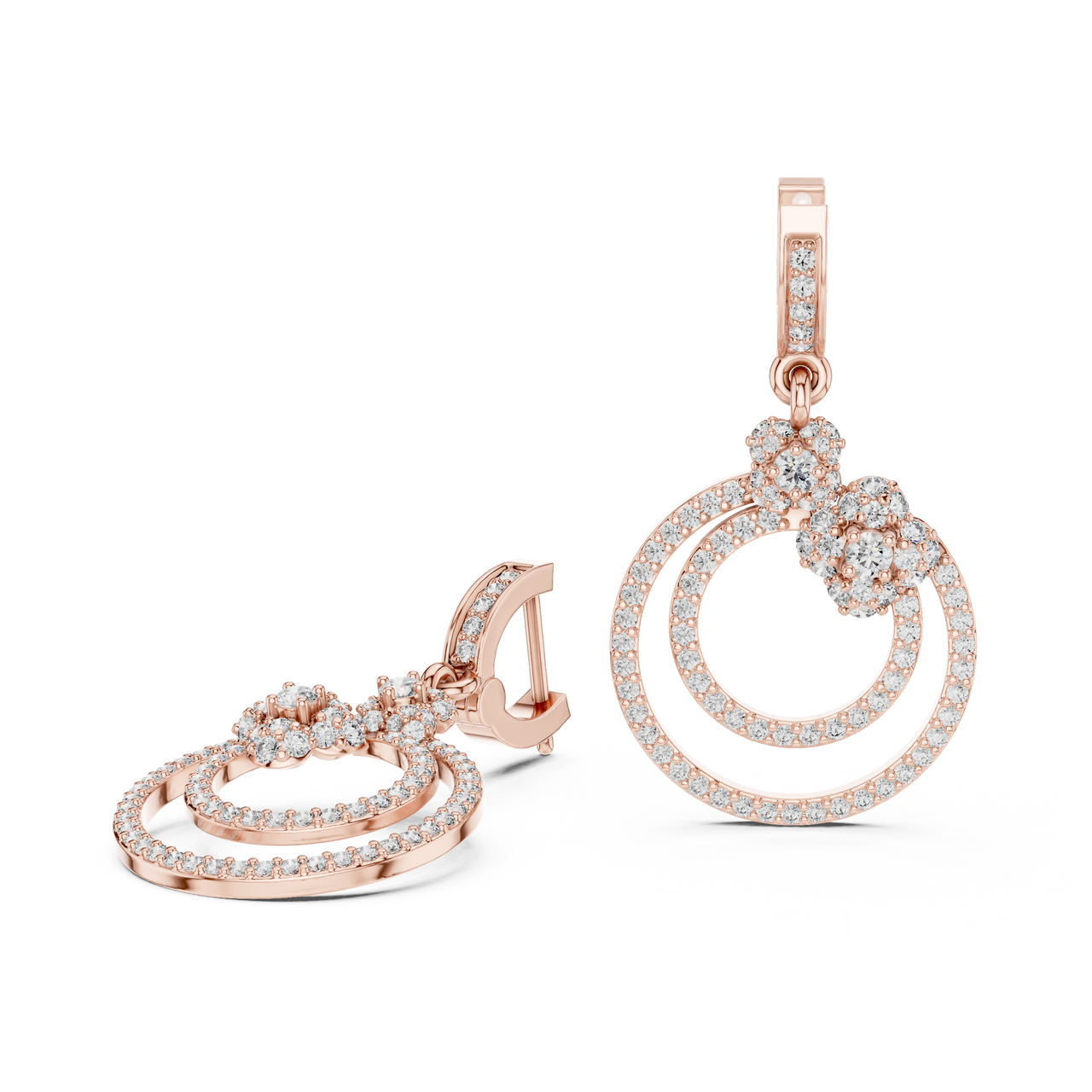 14K ROSE GOLD Lab-Grown Diamond Earrings – 1.00 CT