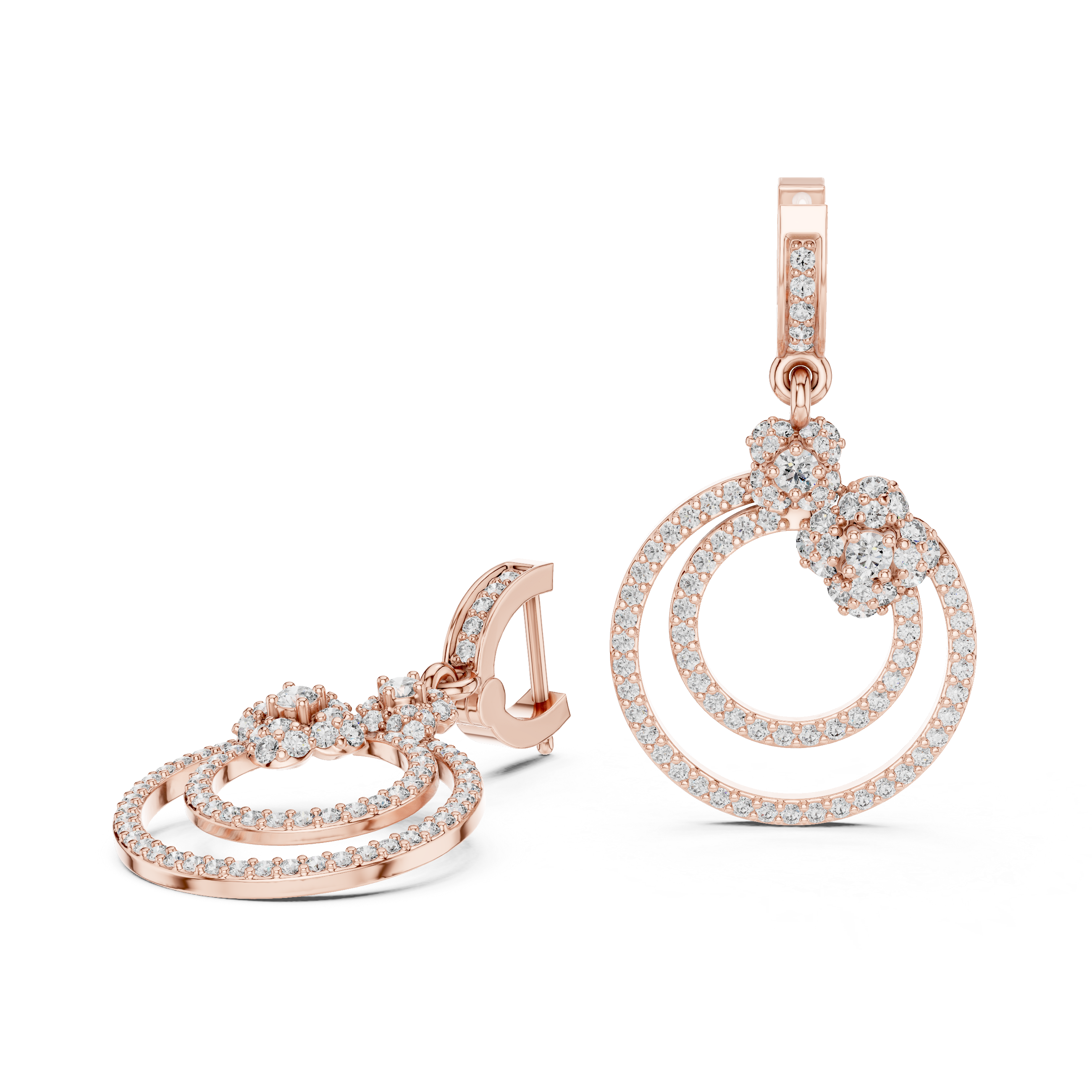 14K ROSE GOLD Lab-Grown Diamond Earrings – 1.00 CTW