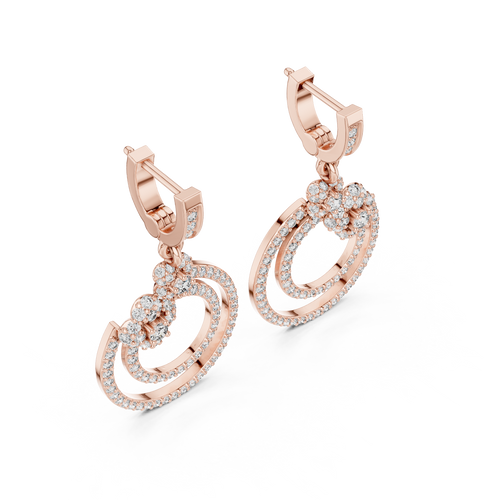 14K ROSE GOLD Lab-Grown Diamond Earrings – 1.00 CT