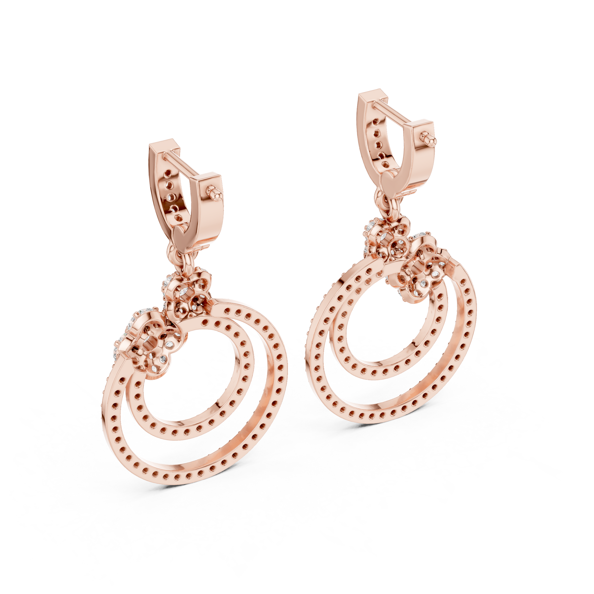 14K ROSE GOLD Lab-Grown Diamond Earrings – 1.00 CT