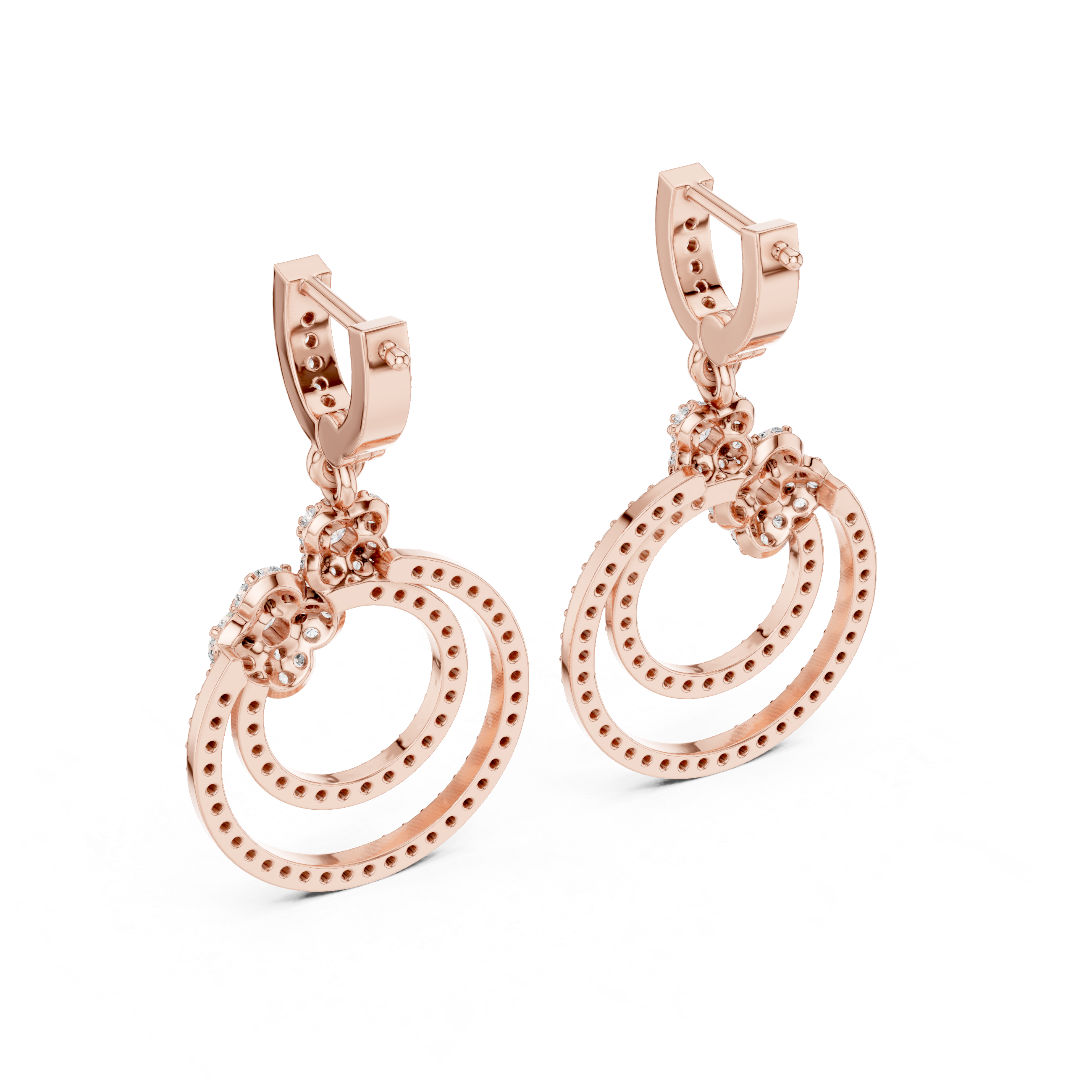 14K ROSE GOLD Lab-Grown Diamond Earrings – 1.00 CTW