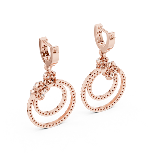 14K ROSE GOLD Lab-Grown Diamond Earrings – 1.00 CT