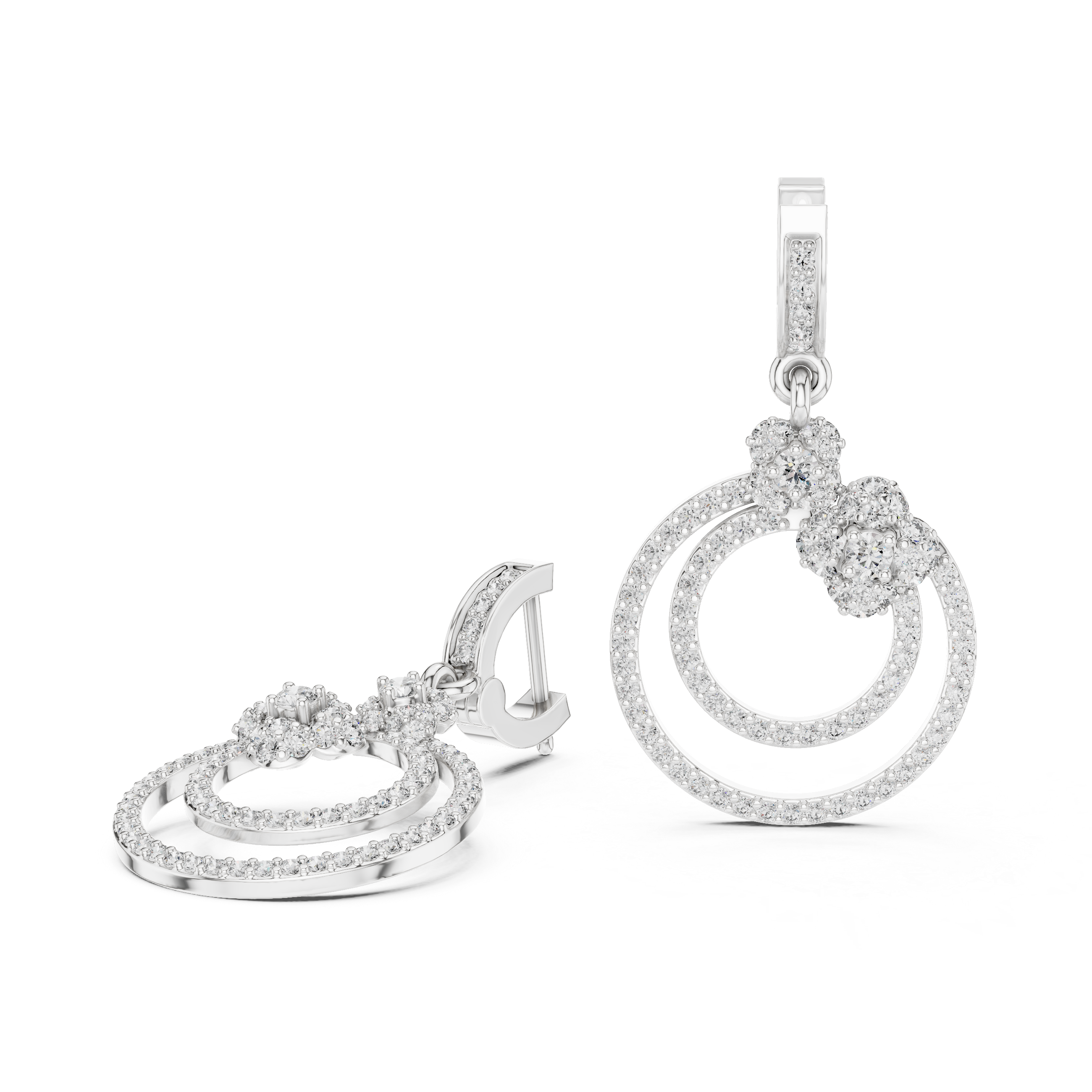 14K White Gold Lab-Grown Diamond Earrings – 1.00 CTW