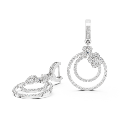 14K White Gold Lab-Grown Diamond Earrings – 1.00 CTW