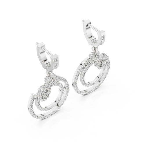 14K White Gold Lab-Grown Diamond Earrings – 1.00 CT