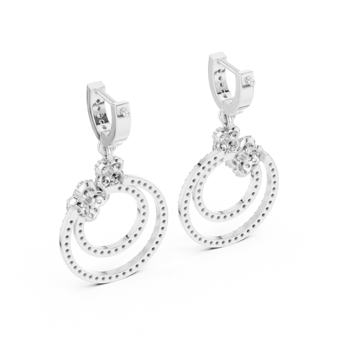 14K White Gold Lab-Grown Diamond Earrings – 1.00 CT