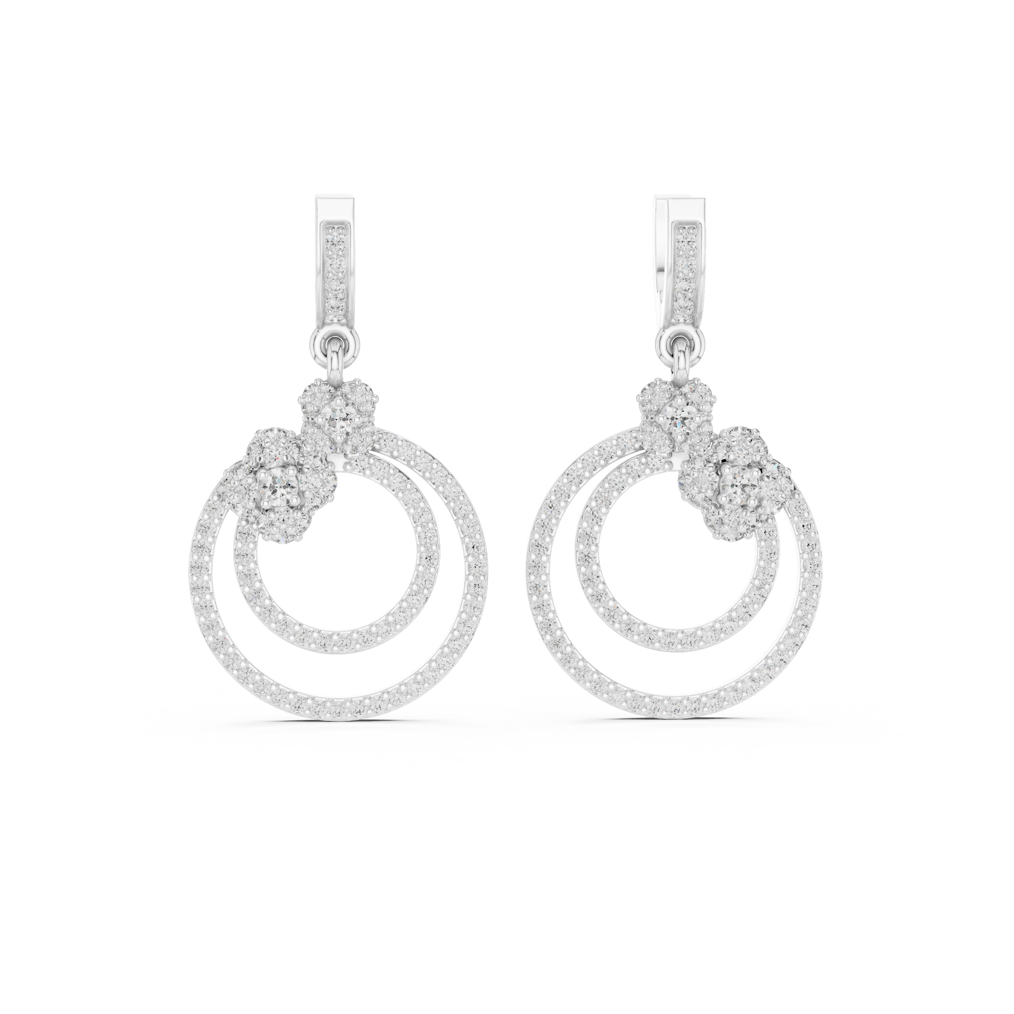 14K White Gold Lab-Grown Diamond Earrings – 1.00 CT