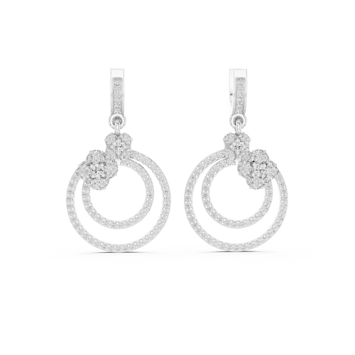 14K White Gold Lab-Grown Diamond Earrings – 1.00 CT