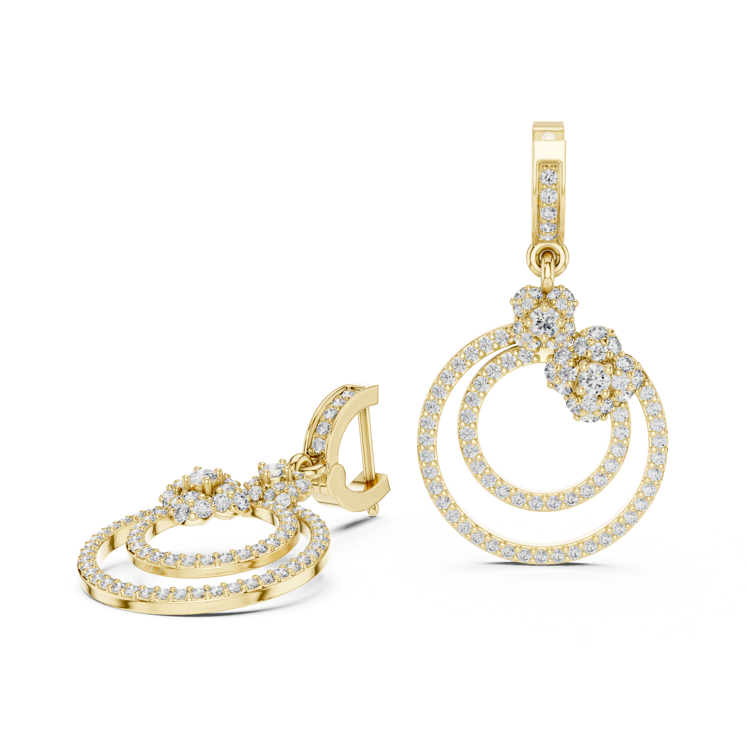 14K YELLOW GOLD Lab-Grown Diamond Earrings – 1.00 CTW