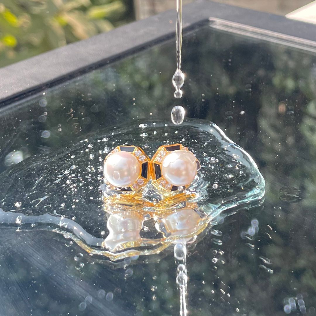 Moonlit Pearls Studs