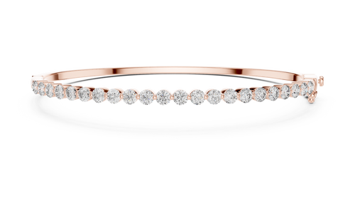 14K Rose Gold Lab-Grown Diamond Bangle – 2.00 CT