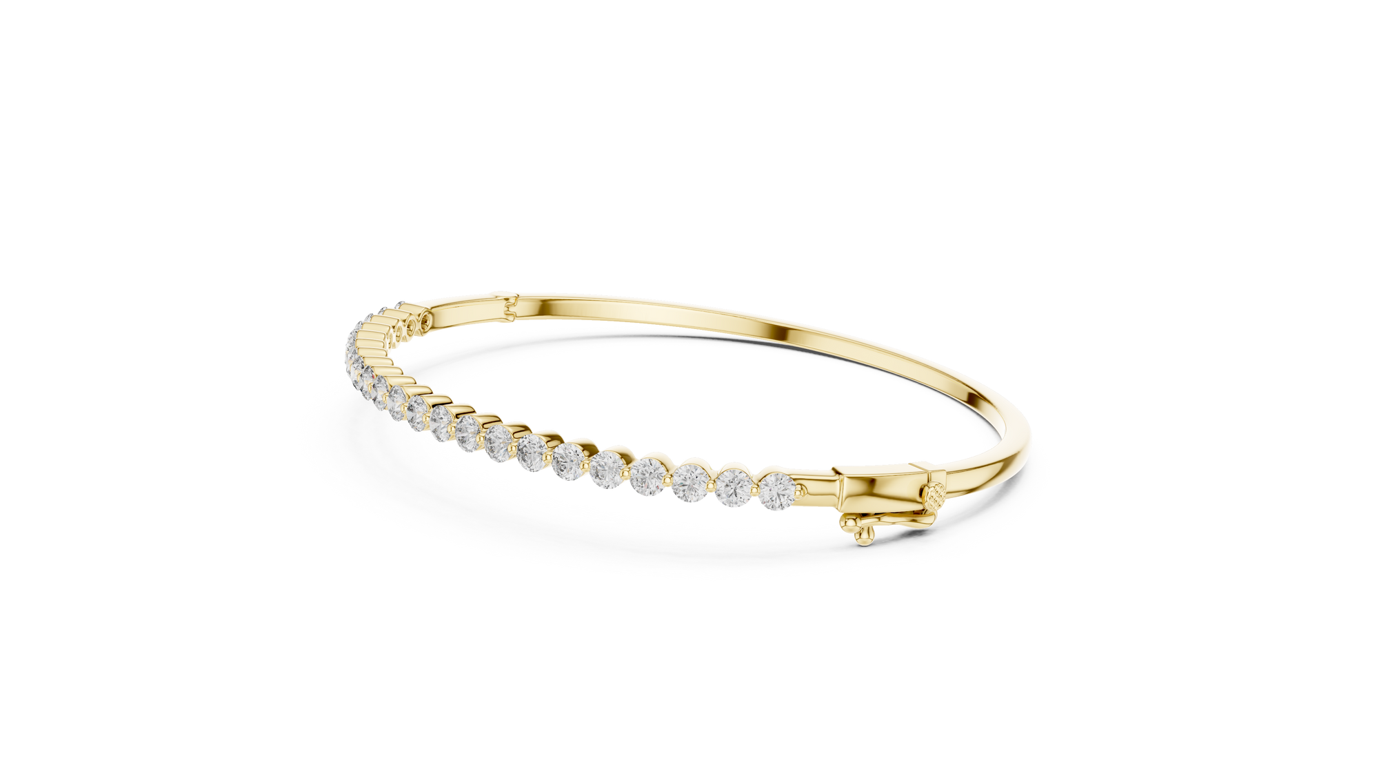 14K Yellow Gold Lab-Grown Diamond Bangle – 2.00 CT