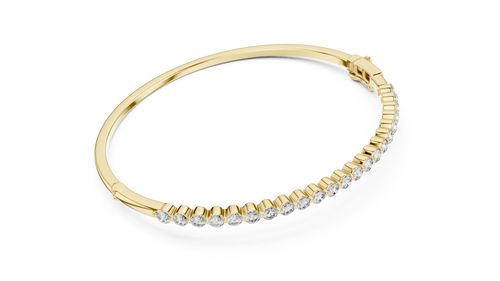 14K Yellow Gold Lab-Grown Diamond Bangle – 2.00 CT