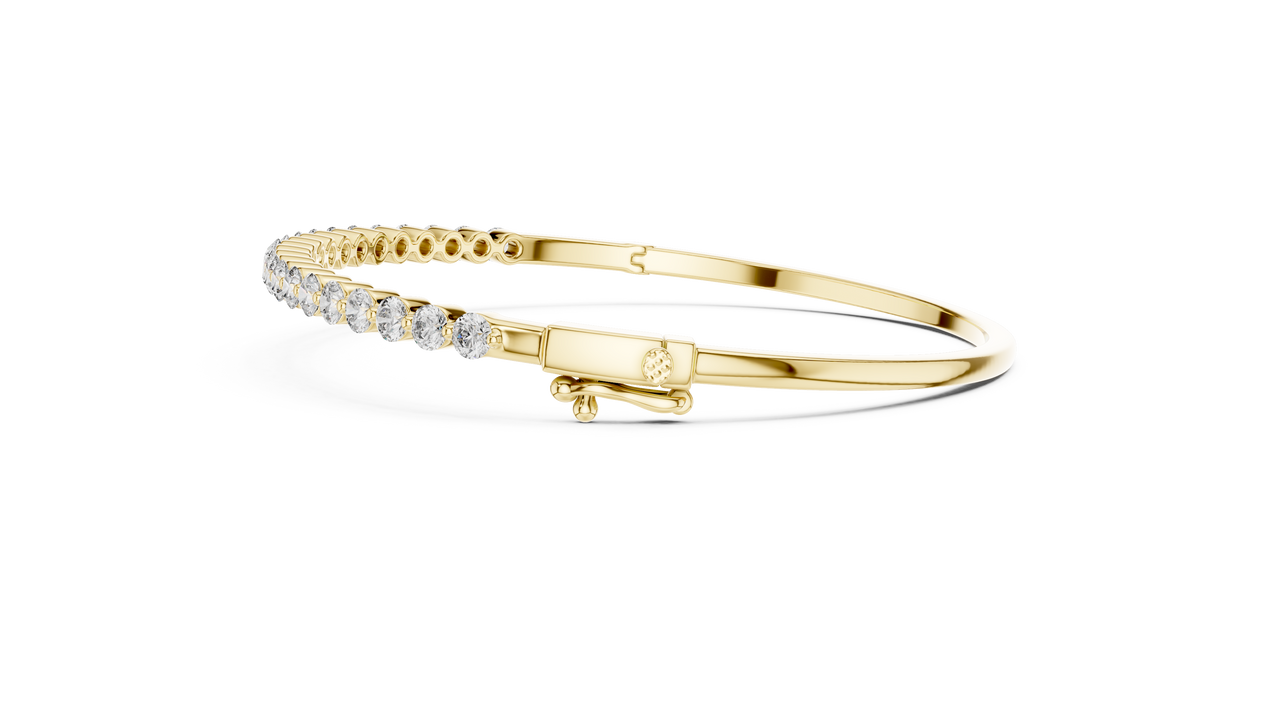 14K Yellow Gold Lab-Grown Diamond Bangle – 2.00 CT