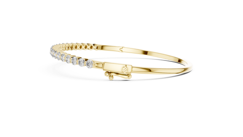 14K Yellow Gold Lab-Grown Diamond Bangle – 2.00 CT