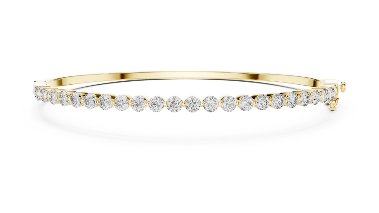 14K Yellow Gold Lab-Grown Diamond Bangle – 2.00 CT