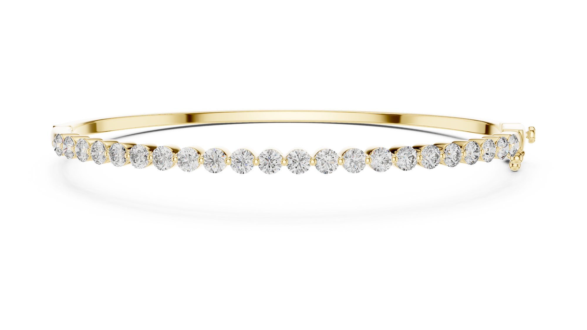 14K Yellow Gold Lab-Grown Diamond Bangle – 2.00 CT