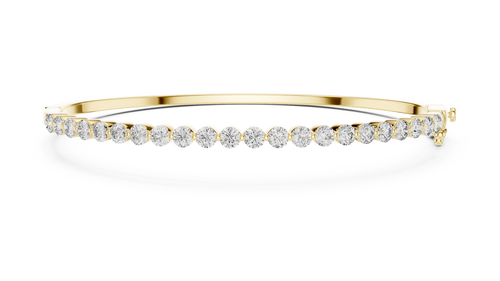 14K Yellow Gold Lab-Grown Diamond Bangle – 2.00 CT