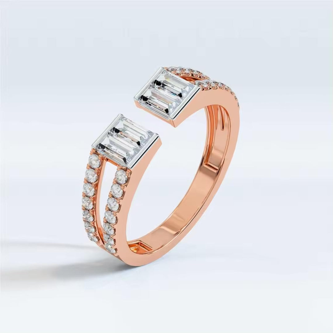 Empyrean gold-plated silver ring