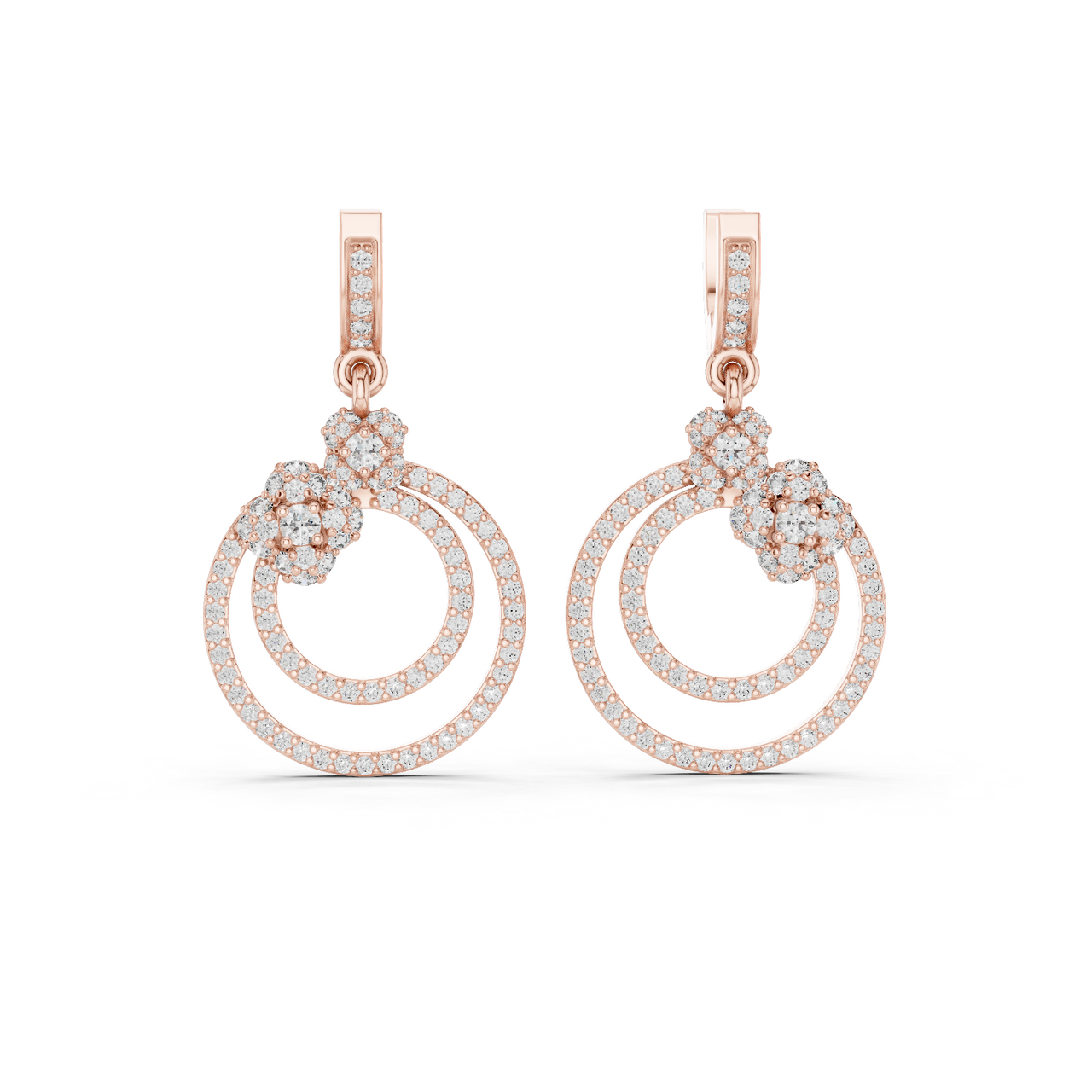 14K ROSE GOLD Lab-Grown Diamond Earrings – 1.00 CT