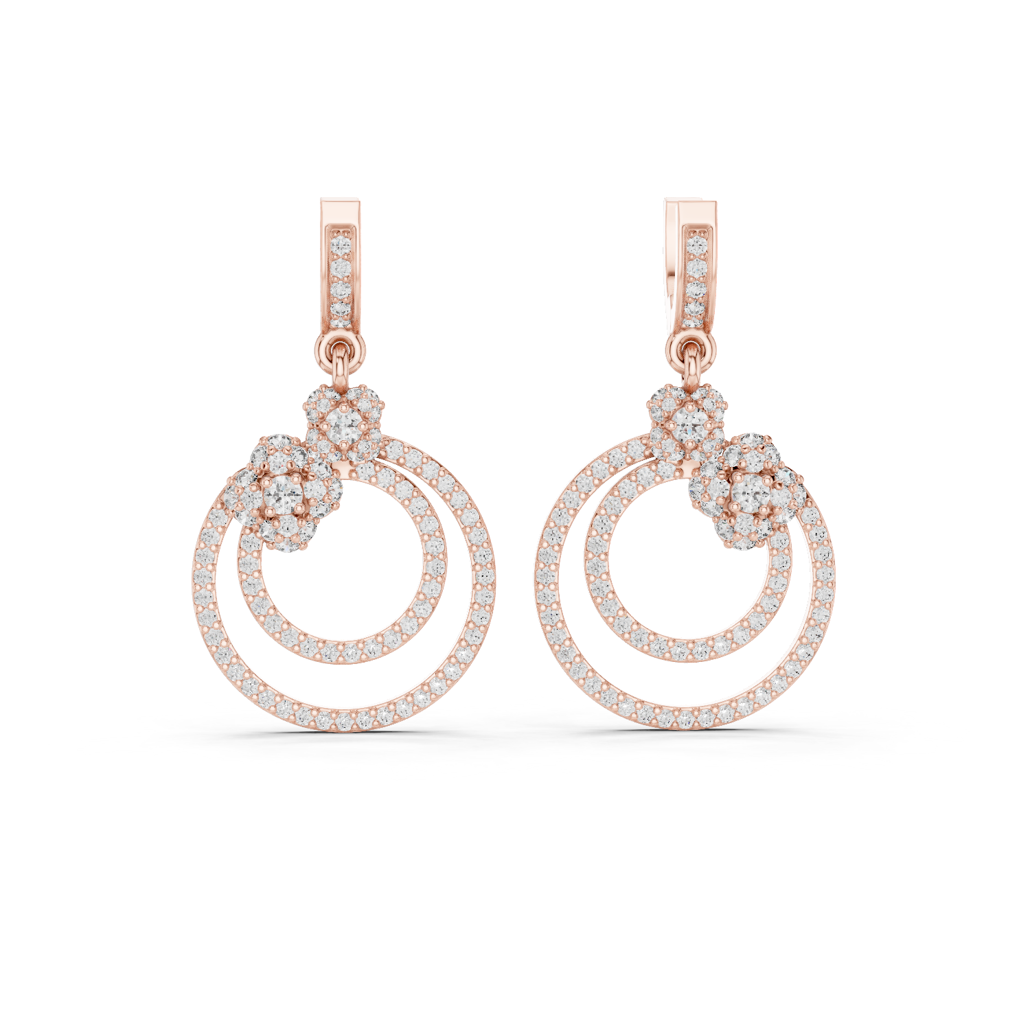 14K ROSE GOLD Lab-Grown Diamond Earrings – 1.00 CT
