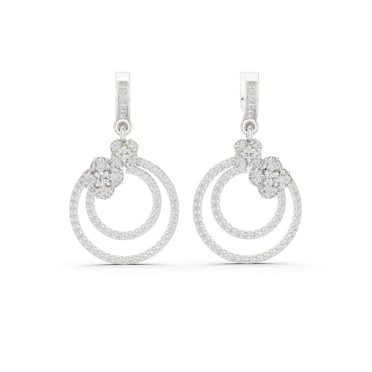 14K White Gold Lab-Grown Diamond Earrings – 1.00 CT