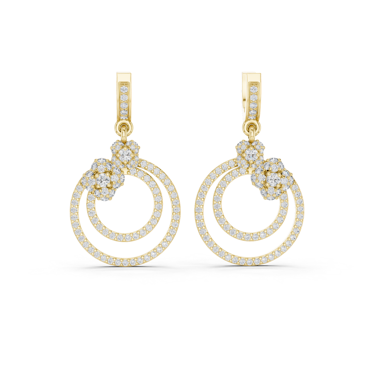 14K YELLOW GOLD Lab-Grown Diamond Earrings – 1.00 CT