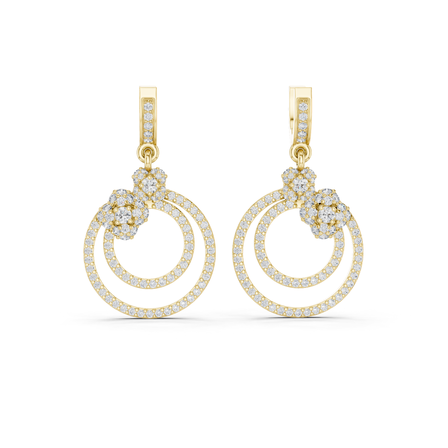 14K YELLOW GOLD Lab-Grown Diamond Earrings – 1.00 CTW