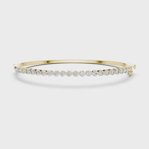 14K Yellow Gold Lab-Grown Diamond Bangle – 2.00 CT