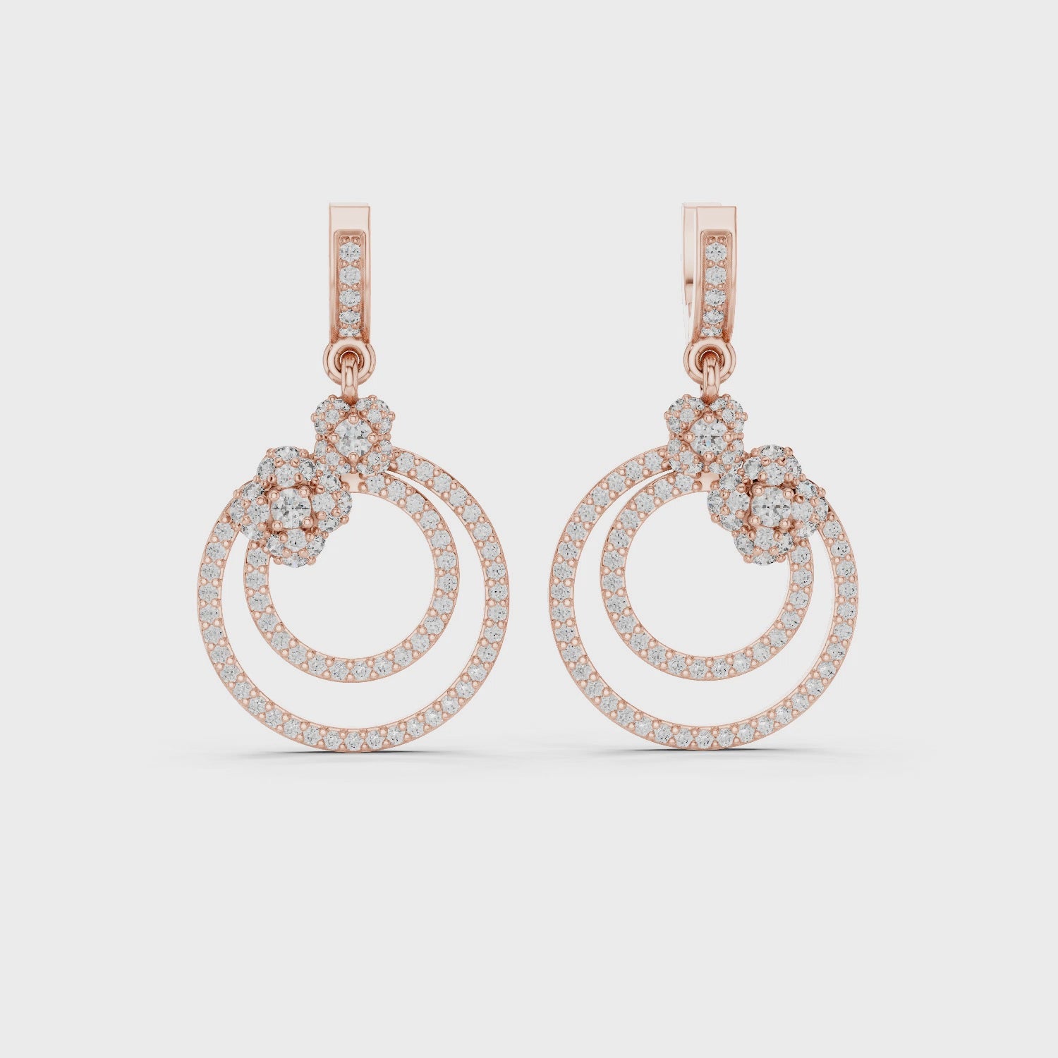 14K ROSE GOLD Lab-Grown Diamond Earrings – 1.00 CTW