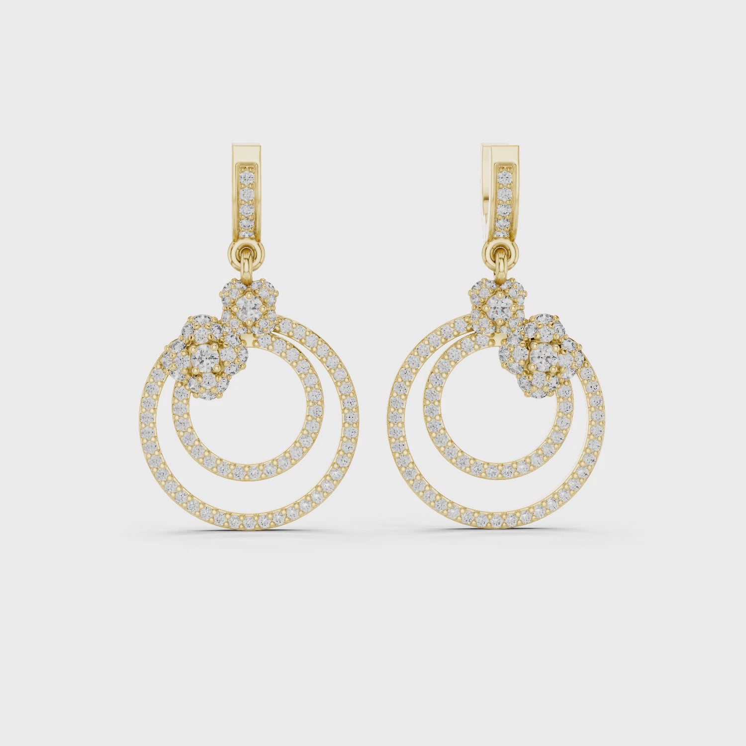 14K YELLOW GOLD Lab-Grown Diamond Earrings – 1.00 CTW