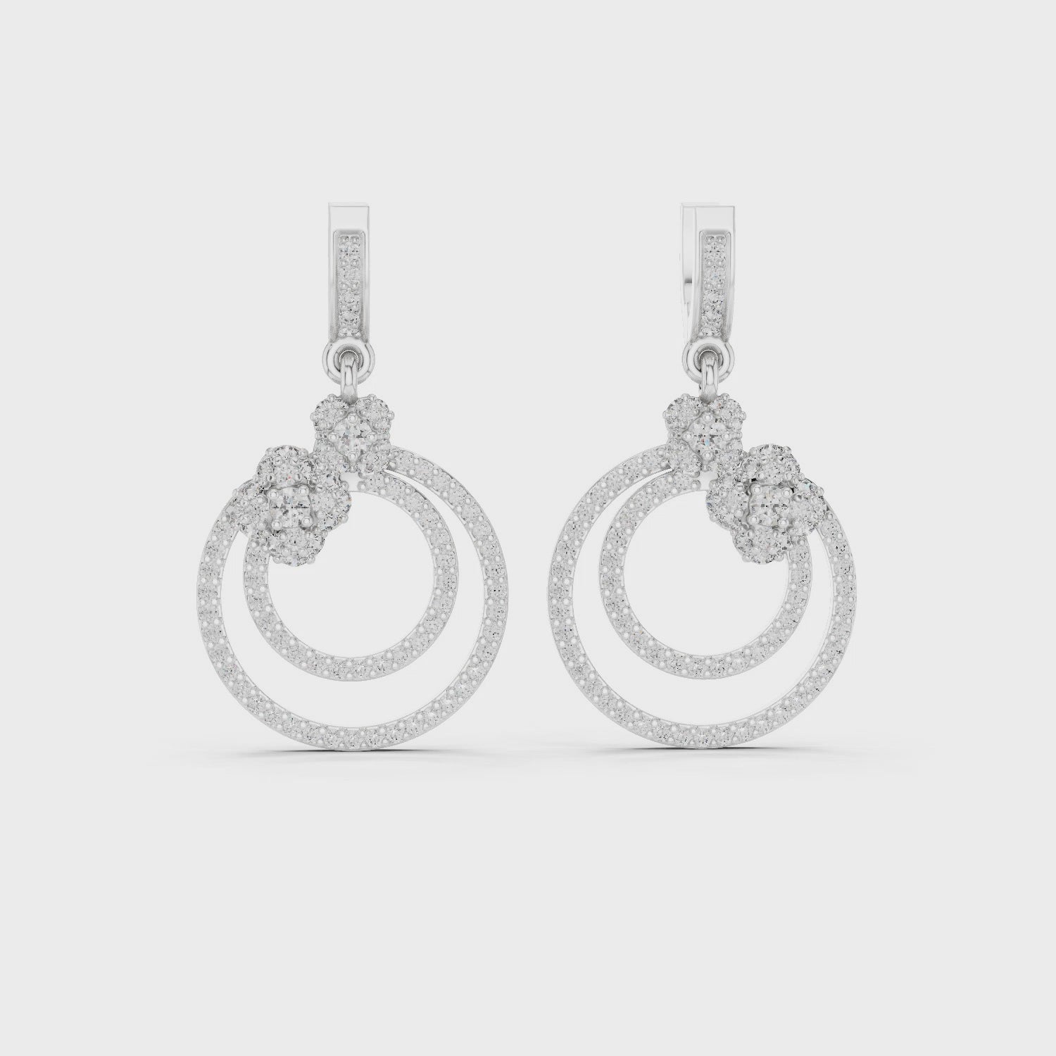 14K White Gold Lab-Grown Diamond Earrings – 1.00 CTW
