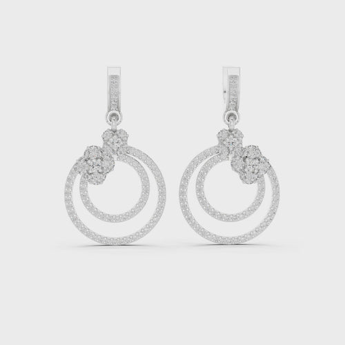 14K White Gold Lab-Grown Diamond Earrings – 1.00 CT